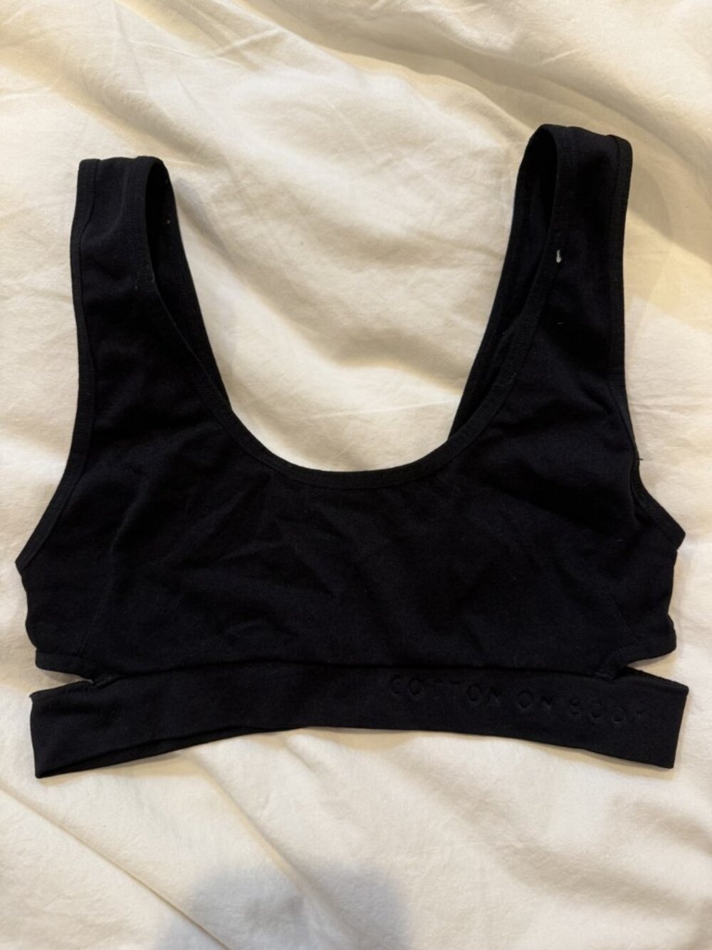 Cotton On Body Black Cutout Sports Bra